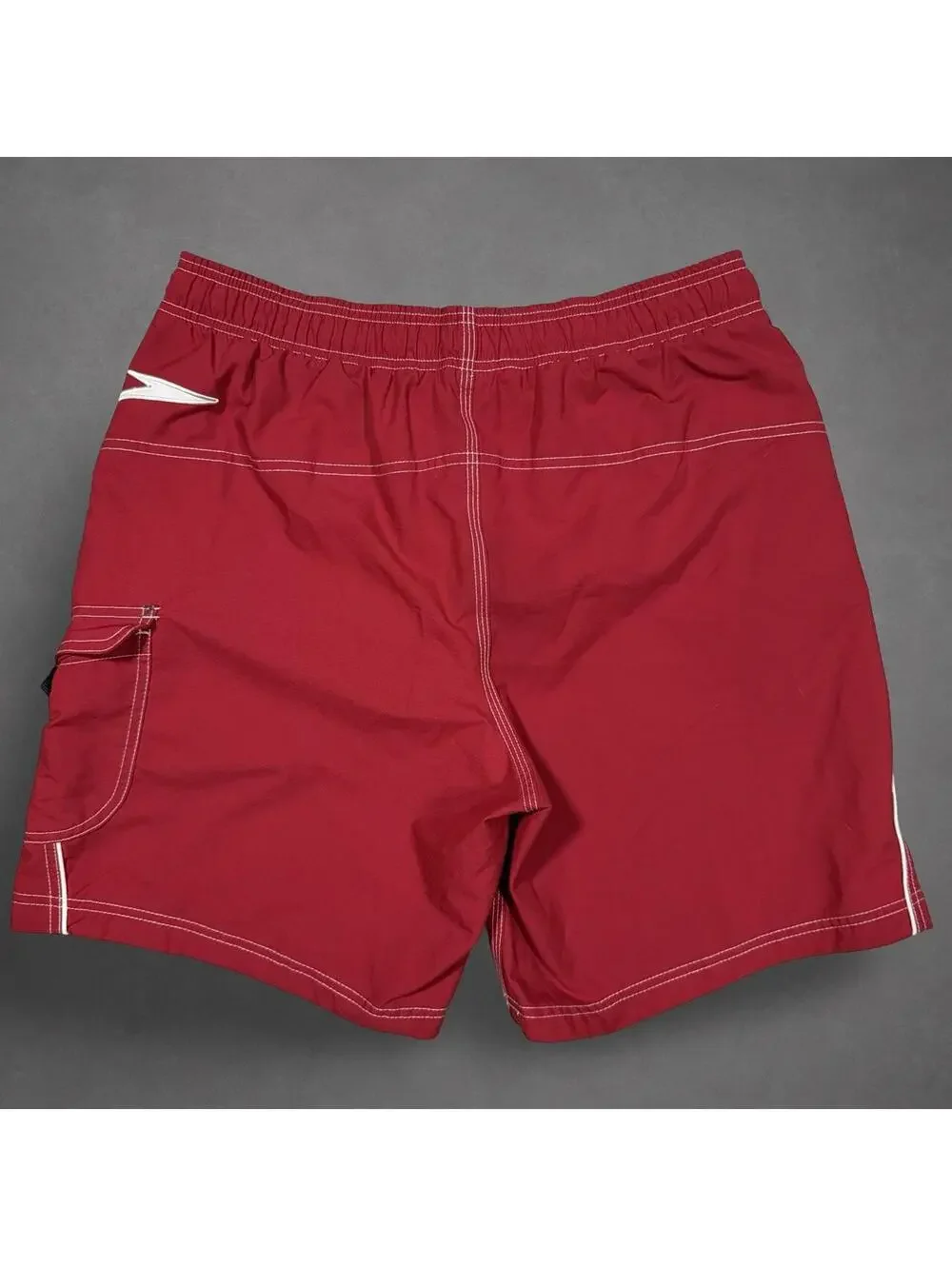 Vintage Speedo Red Cargo Board Shorts Swim Trunks Medium